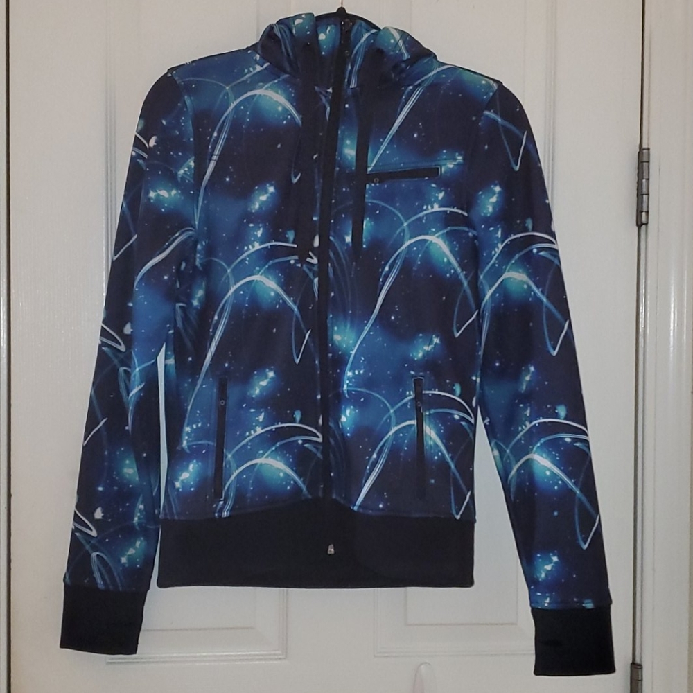 Celestial/Galaxy Zip Up Thumb Hole Hoodie